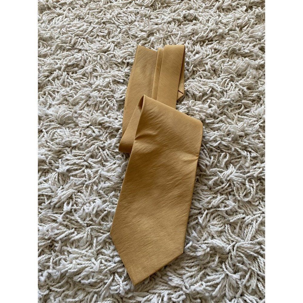 Men’s Silk Tie Yellow Gold Classic Kai Long